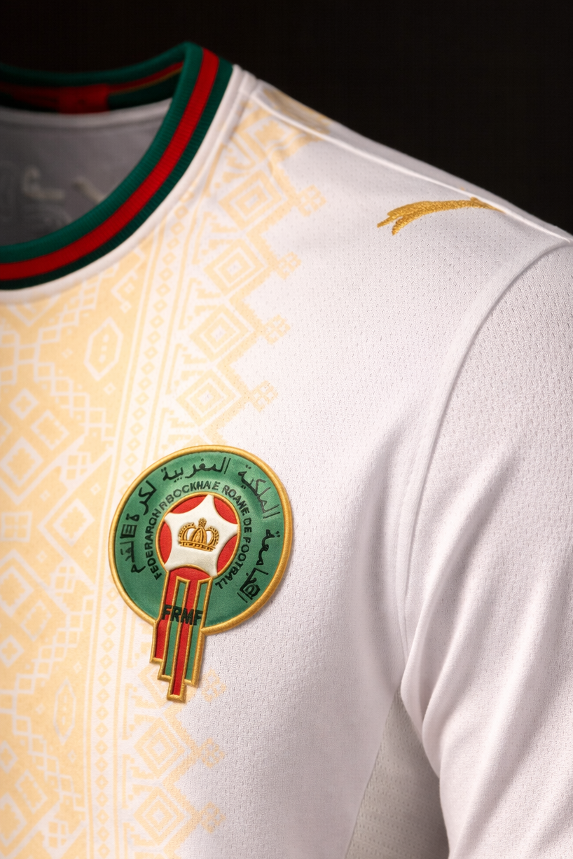 قميص المنتخب الوطني المغربي قميص الابيض